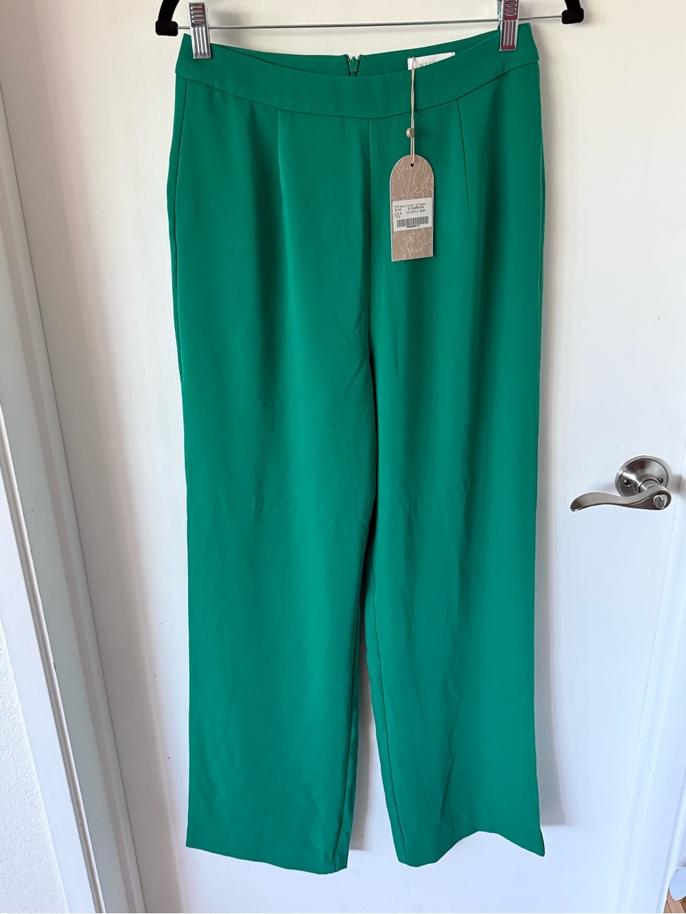 Green Wide-Leg Dress Pants